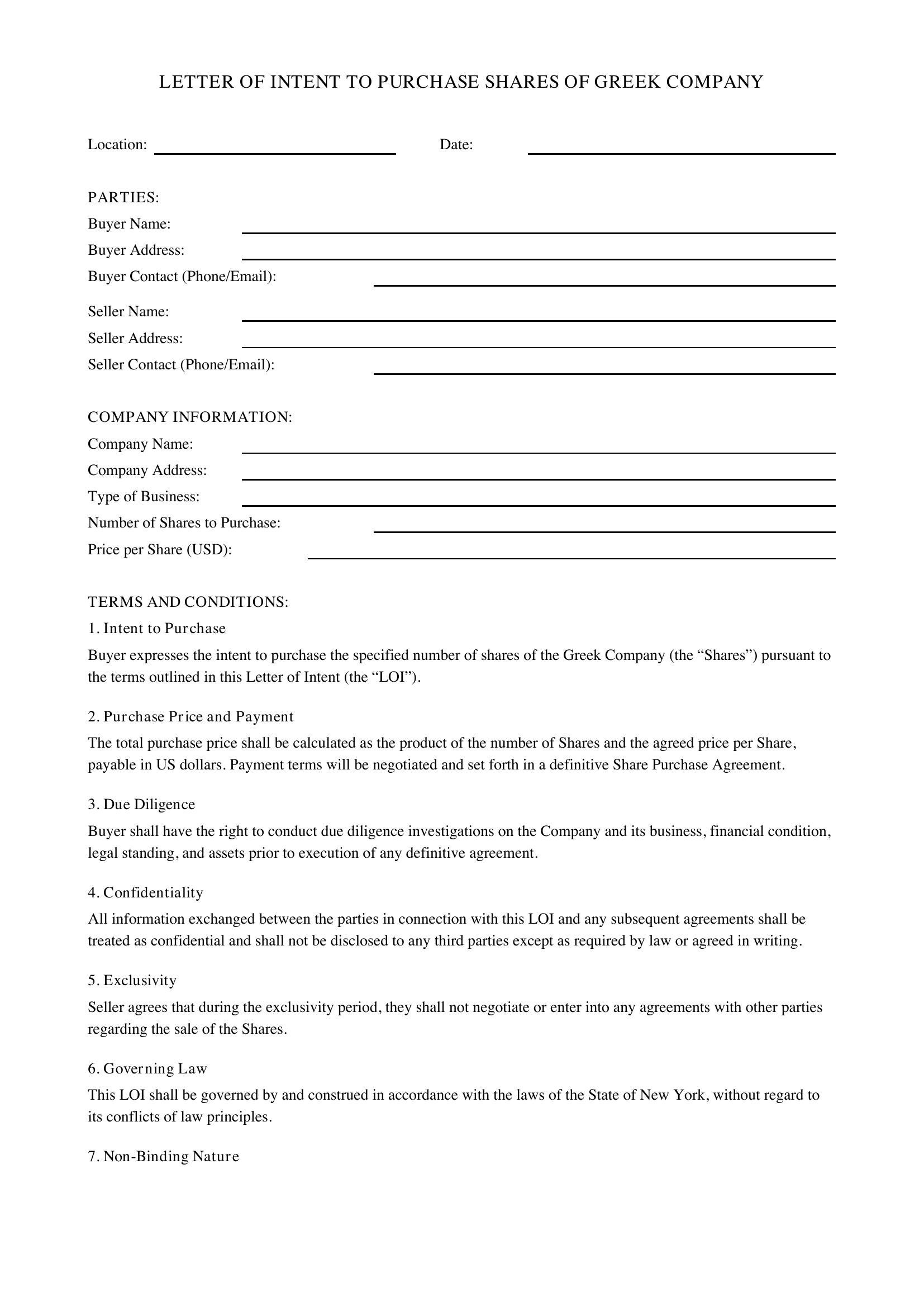 Greek Letter Template - US