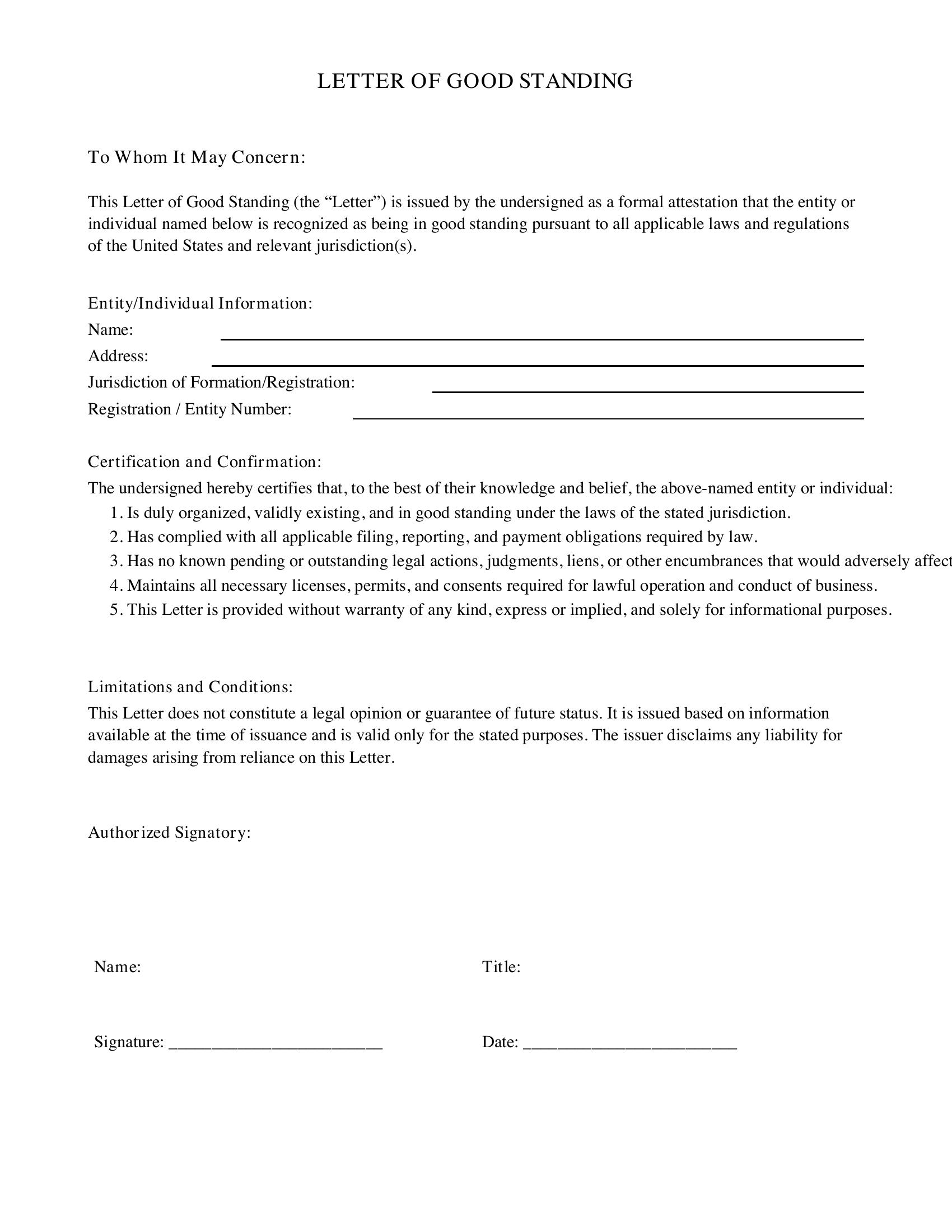 Ms Letter Template - US