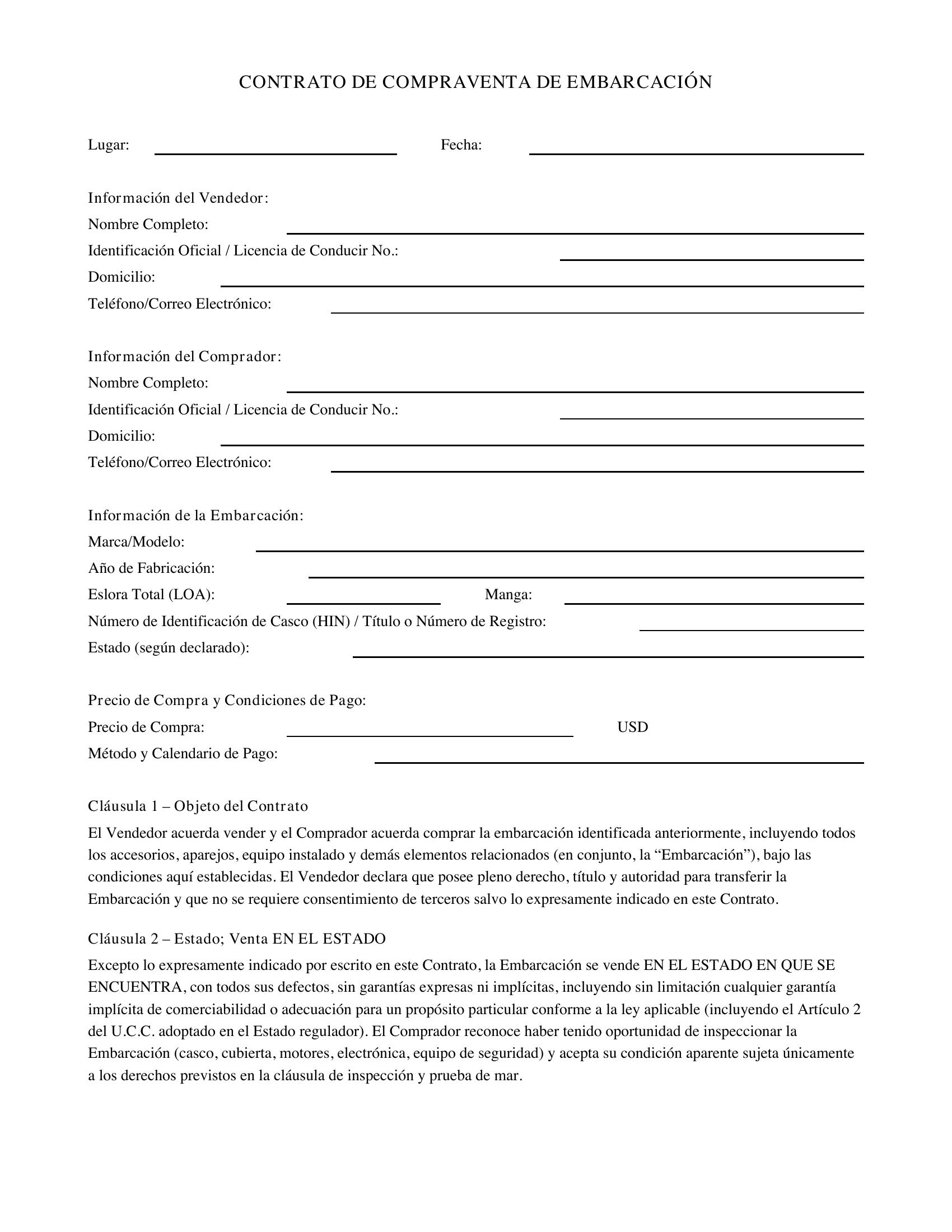 Spanish Letter Template - US